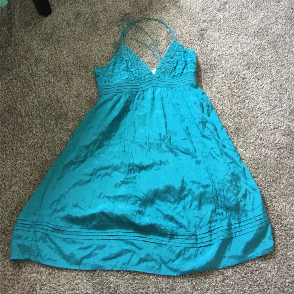 Charlotte Russe teal dress juniors large like new